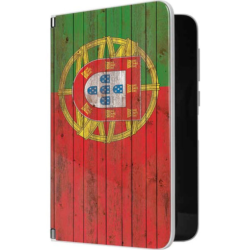 Portuguese Flag Dark Wood Surface Duo Skin