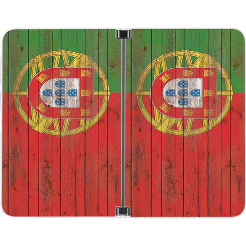Portuguese Flag Dark Wood Surface Duo Skin