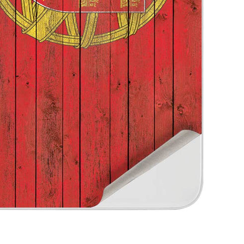 Portuguese Flag Dark Wood Surface Duo Skin