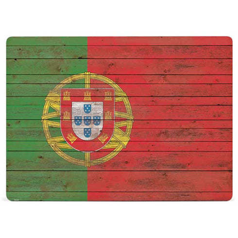 Portuguese Flag Dark Wood Surface Laptop 3 13.5in Skin