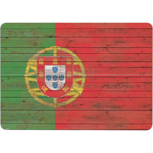 Portuguese Flag Dark Wood Surface Laptop Studio Skin