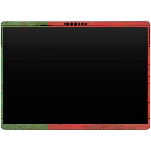 Portuguese Flag Dark Wood Surface Pro 8 Skin