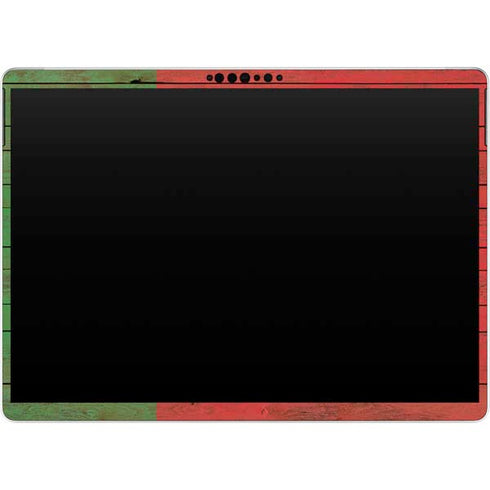 Portuguese Flag Dark Wood Surface Pro 9 Skin