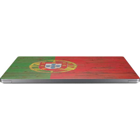Portuguese Flag Dark Wood Universal Laptop 15in (12.2 x 8.8in) Skin