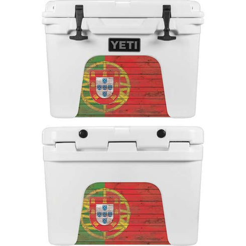 Portuguese Flag Dark Wood YETI Tundra 35 Hard Cooler Skin