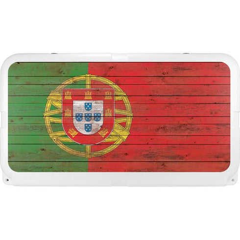Portuguese Flag Dark Wood YETI Tundra 65 Hard Cooler Skin
