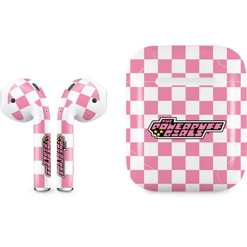 Cartoon Network Powerpuff Girls Checkered Apple AirPods Skin