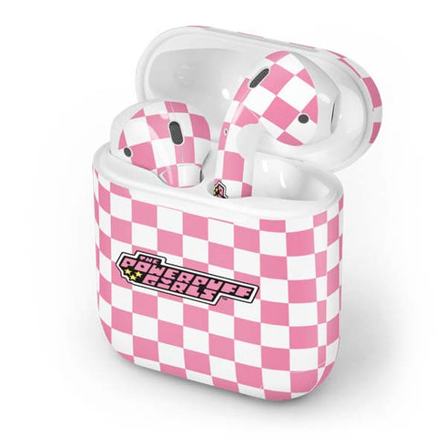 Cartoon Network Powerpuff Girls Checkered Apple AirPods Skin