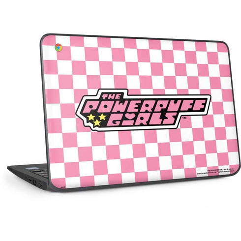 Cartoon Network Powerpuff Girls Checkered HP Chromebook Skin