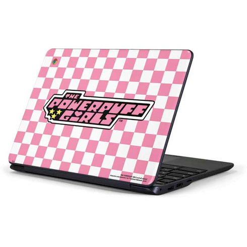 Cartoon Network Powerpuff Girls Checkered Samsung Chromebook Skin