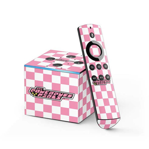 Cartoon Network Powerpuff Girls Checkered Fire TV Cube Skin