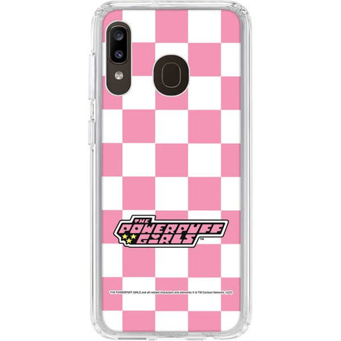 Cartoon Network Powerpuff Girls Checkered Galaxy A20 Clear Case