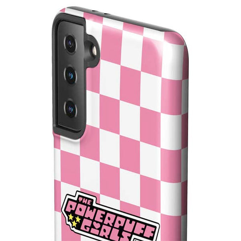 Cartoon Network Powerpuff Girls Checkered Galaxy S21 FE Pro Case