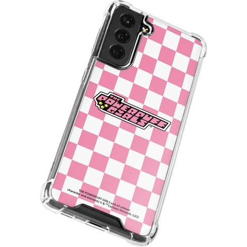 Cartoon Network Powerpuff Girls Checkered Galaxy S22 Clear Case