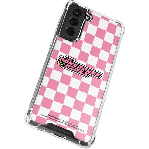 Cartoon Network Powerpuff Girls Checkered Galaxy S22 Plus Clear Case