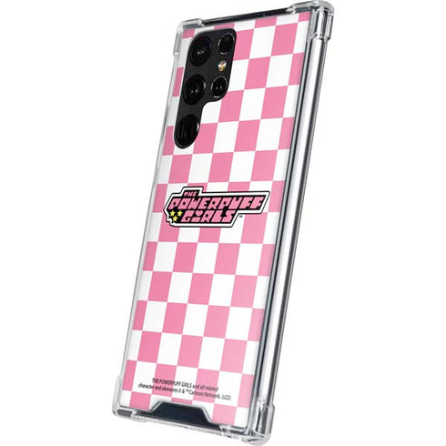 Cartoon Network Powerpuff Girls Checkered Galaxy S22 Ultra Clear Case
