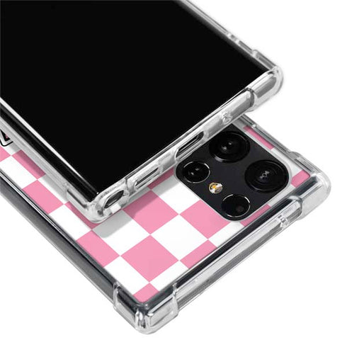 Cartoon Network Powerpuff Girls Checkered Galaxy S22 Ultra Clear Case