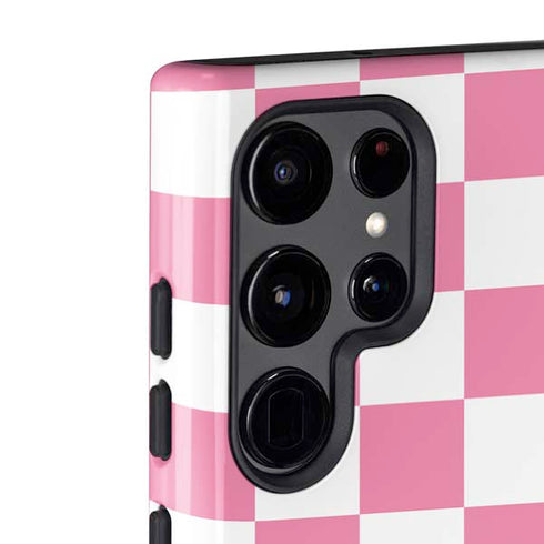 Cartoon Network Powerpuff Girls Checkered Galaxy S22 Ultra Pro Case