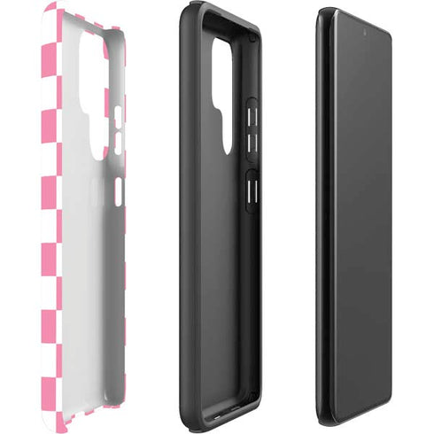 Cartoon Network Powerpuff Girls Checkered Galaxy S22 Ultra Pro Case