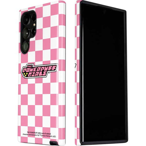 Cartoon Network Powerpuff Girls Checkered Galaxy S22 Ultra Pro Case