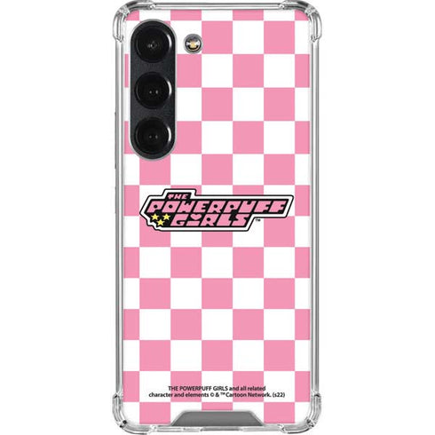 Cartoon Network Powerpuff Girls Checkered Galaxy S23 Clear Case