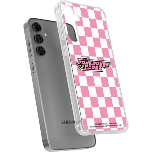 Cartoon Network Powerpuff Girls Checkered Galaxy S24 Plus Clear Case