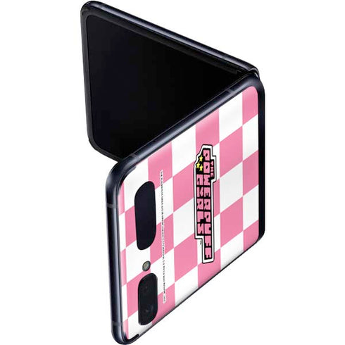 Cartoon Network Powerpuff Girls Checkered Galaxy Z Flip Skin