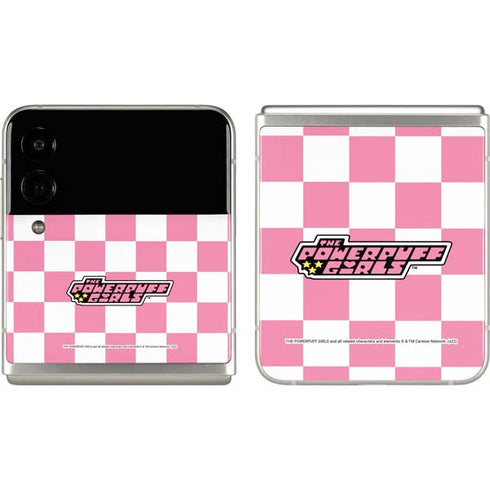 Cartoon Network Powerpuff Girls Checkered Galaxy Z Flip3 5G Skin