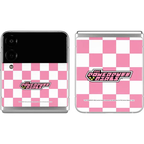 Cartoon Network Powerpuff Girls Checkered Galaxy Z Flip4 5G Skin