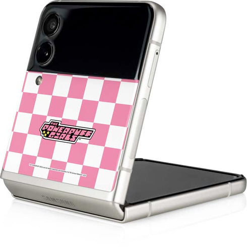 Cartoon Network Powerpuff Girls Checkered Galaxy Z Flip4 5G Skin