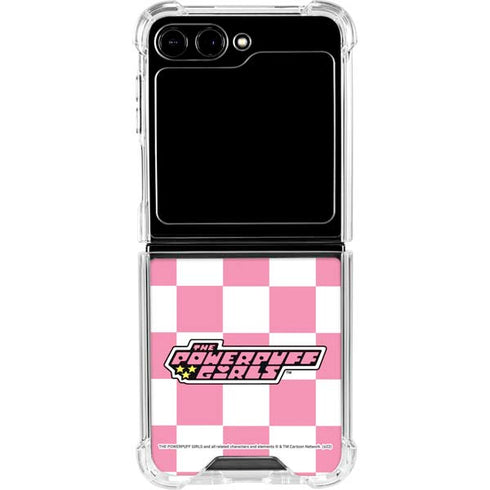 Cartoon Network Powerpuff Girls Checkered Galaxy Z Flip5 5G Clear Case
