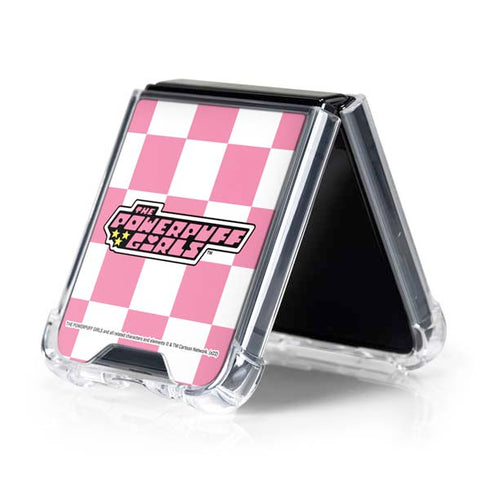 Cartoon Network Powerpuff Girls Checkered Galaxy Z Flip5 5G Clear Case