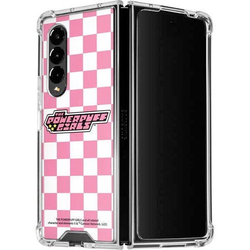 Cartoon Network Powerpuff Girls Checkered Galaxy Z Fold4 5G Clear Case