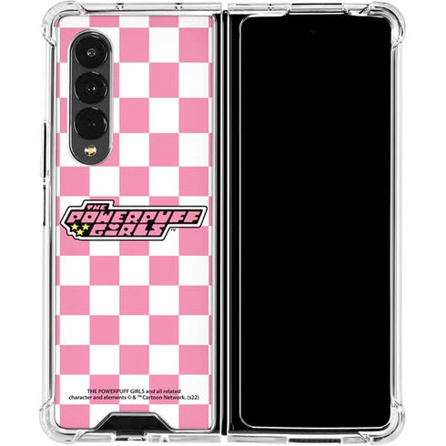 Cartoon Network Powerpuff Girls Checkered Galaxy Z Fold4 5G Clear Case