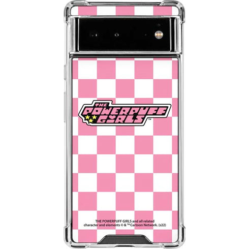Cartoon Network Powerpuff Girls Checkered Google Pixel 6 Clear Case
