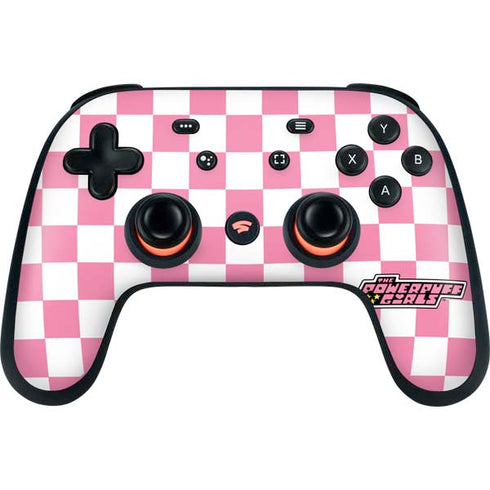 Cartoon Network Powerpuff Girls Checkered Google Stadia Controller Skin