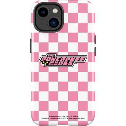 Cartoon Network Powerpuff Girls Checkered iPhone 15 Plus Impact Case