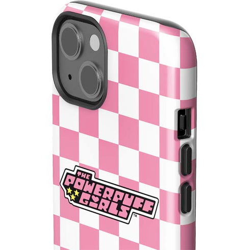 Cartoon Network Powerpuff Girls Checkered iPhone 15 Plus Impact Case