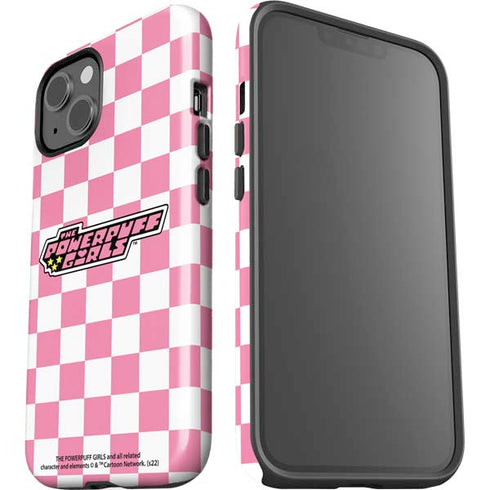 Cartoon Network Powerpuff Girls Checkered iPhone 14 Plus Impact Case