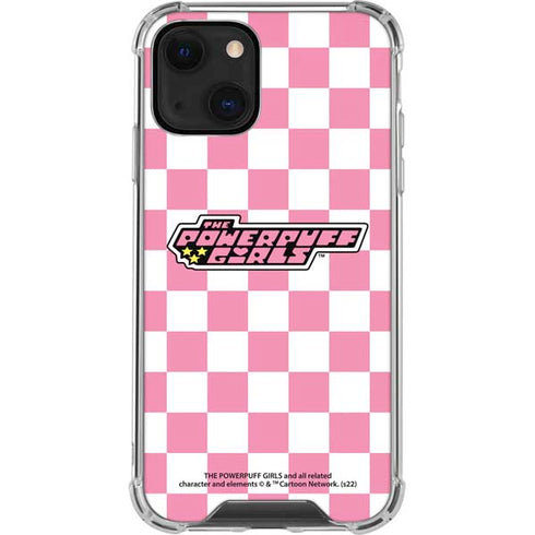 Cartoon Network Powerpuff Girls Checkered iPhone 14 Plus Clear Case