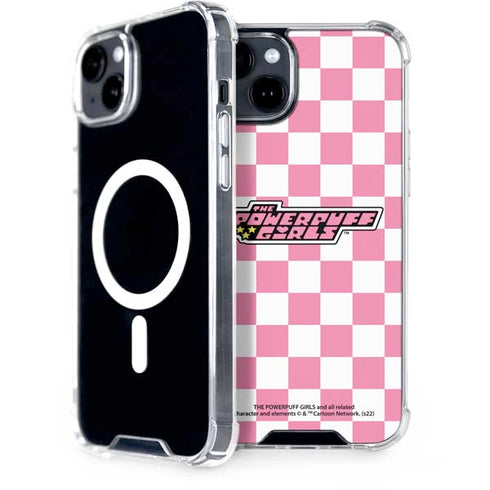 Cartoon Network Powerpuff Girls Checkered iPhone 15 Plus MagSafe Case