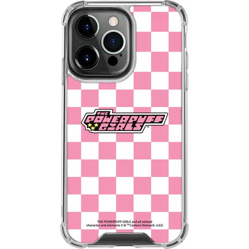 Cartoon Network Powerpuff Girls Checkered iPhone 15 Pro Clear Case