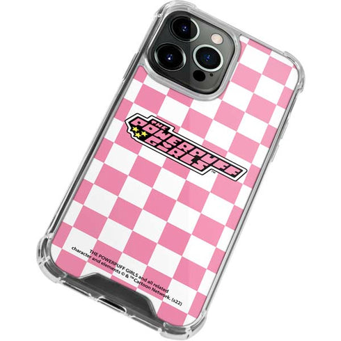 Cartoon Network Powerpuff Girls Checkered iPhone 15 Pro Max Clear Case