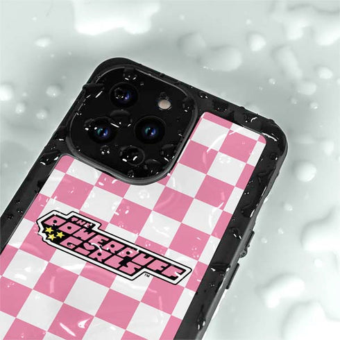 Cartoon Network Powerpuff Girls Checkered iPhone 14 Pro Max Waterproof Case