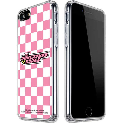 Cartoon Network Powerpuff Girls Checkered iPhone SE (2nd & 3rd Gen) Clear Case