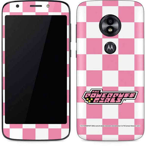 Cartoon Network Powerpuff Girls Checkered Moto E5 Play Skin