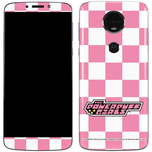 Cartoon Network Powerpuff Girls Checkered Moto E5 Plus Skin