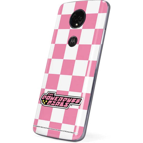 Cartoon Network Powerpuff Girls Checkered Moto E5 Plus Skin