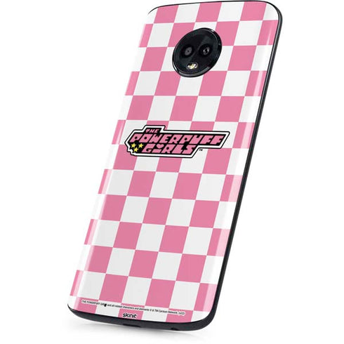 Cartoon Network Powerpuff Girls Checkered Moto G6 Skin