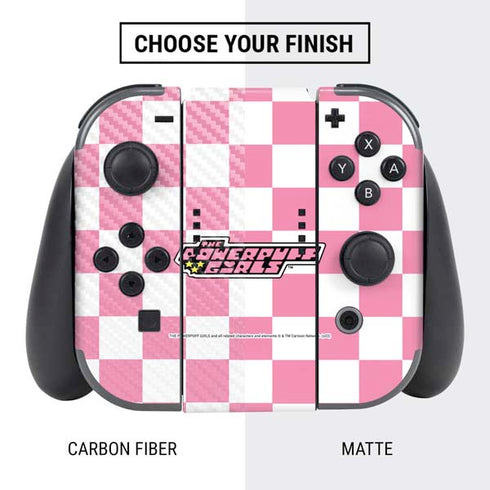 Cartoon Network Powerpuff Girls Checkered Nintendo Switch Bundle Skin